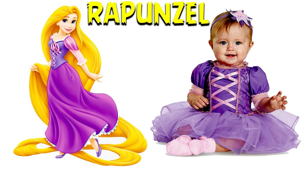 Rapunzel , Ariel Disney Princesses and kids in real life 😍