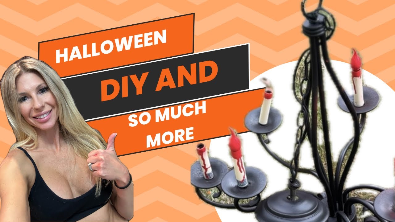 We do a DIY Chandelier for Halloween. Go see the cool Halloween house and wash some hair!!! ￼