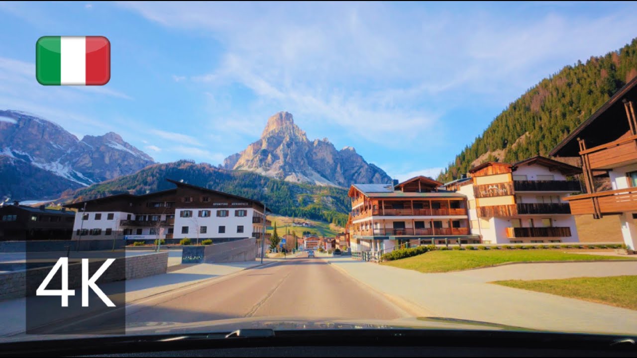 Dolomites Scenic Drive 🇮🇹| 4K ASMR Drive from Longarone to Corvara via Staulanza & Campolongo Passes