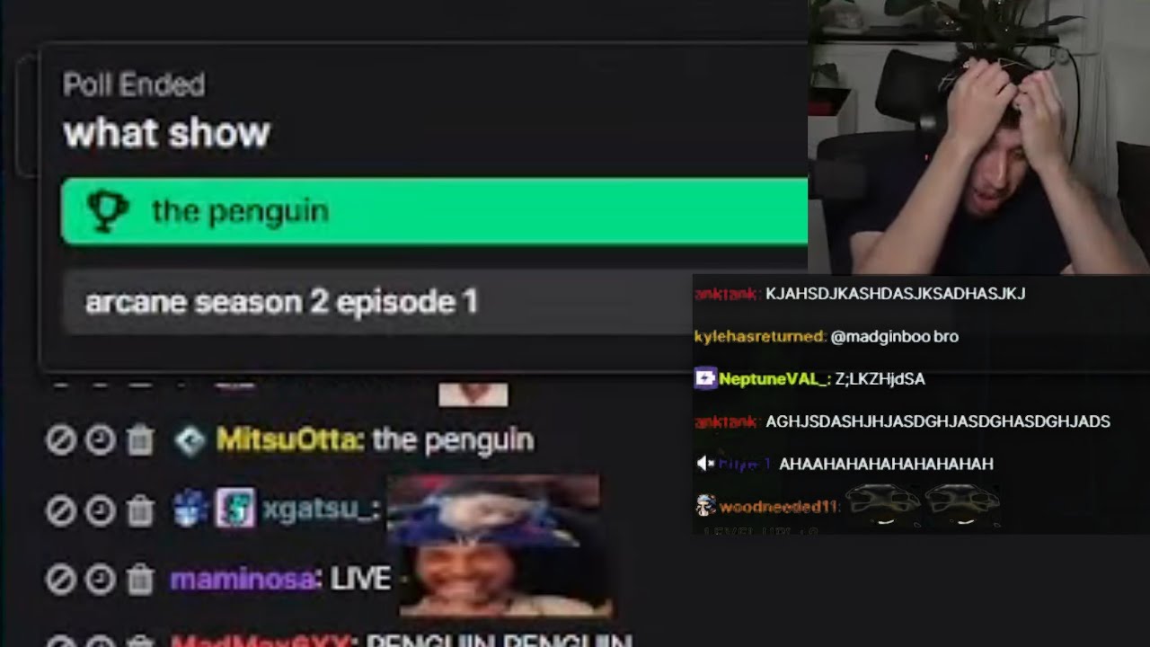 humzh's chat collectively ragebaits him with polls while trying to choose a movie for a watch party