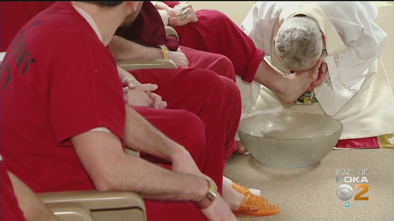 Bishop David Zubik Presides Over Holy Thursday Mass For Allegheny County Jail Inmates