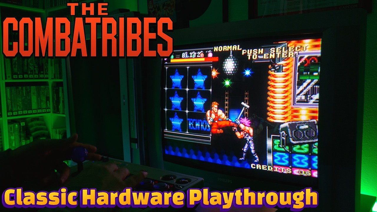 The Combatribes (1992, SNES) — Full Playthrough | Original Hardware | Philips 27PS55 CRT