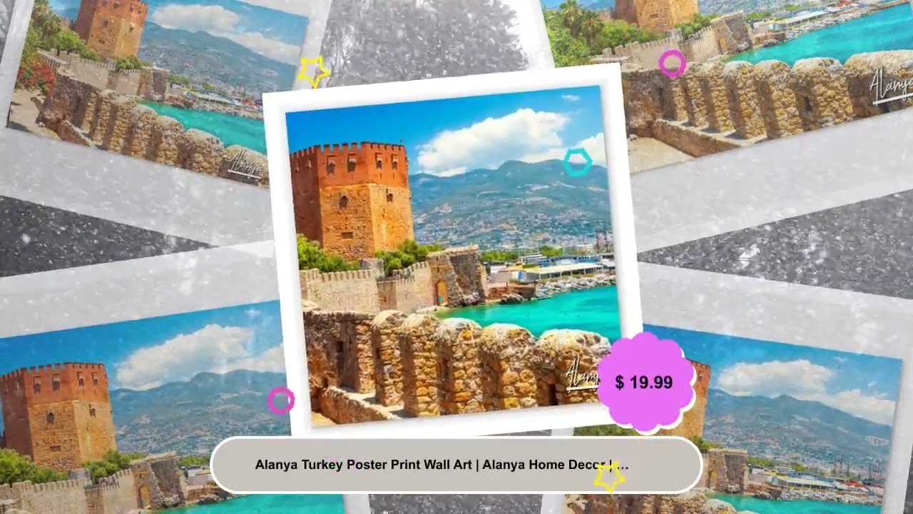 Alanya Turkey Poster Print Wall Art | Alanya Home Decor | Alanya Print Collectible | Alanya Horiz...