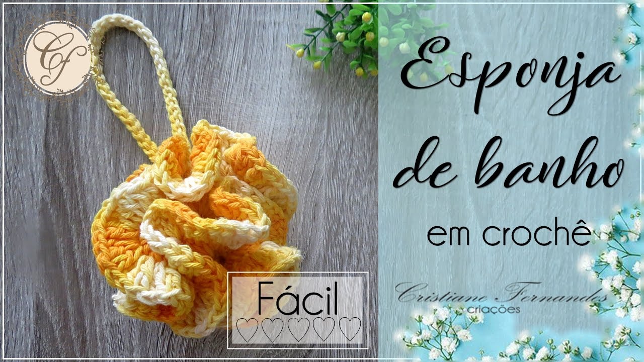ESPONJA PARA BANHO AMERICANA EM CROCHÊ | Faça fácil e rápido- Natural e lucrativa!