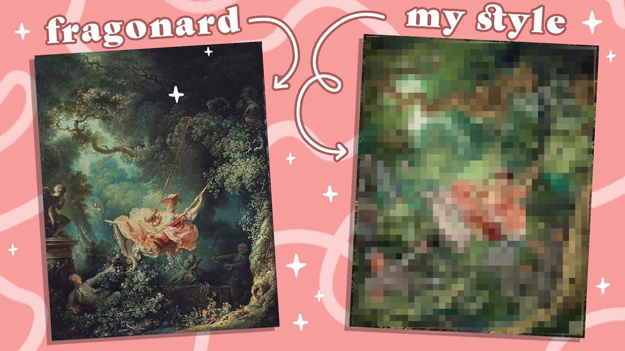 Drawing Fragonard's 'The Swing' In my Style // Classical Art History & Redraw