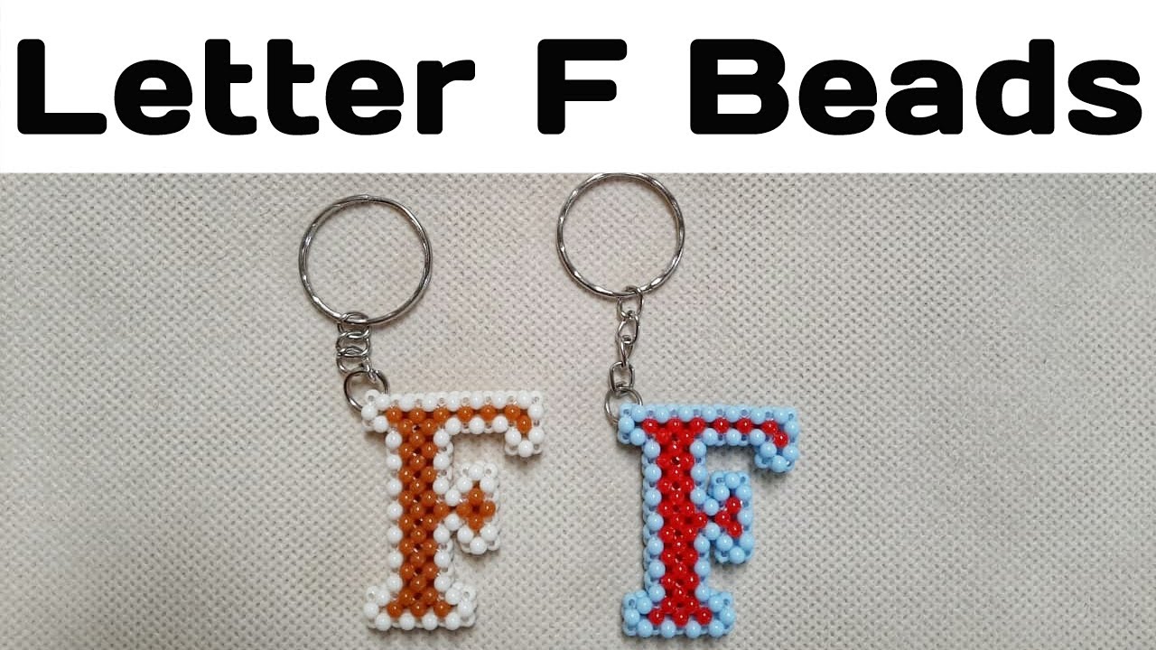 Tutorial Membuat Gantungan Kunci Manik Manik Huruf F// DIY // How to Make Keychain Letter F Beads
