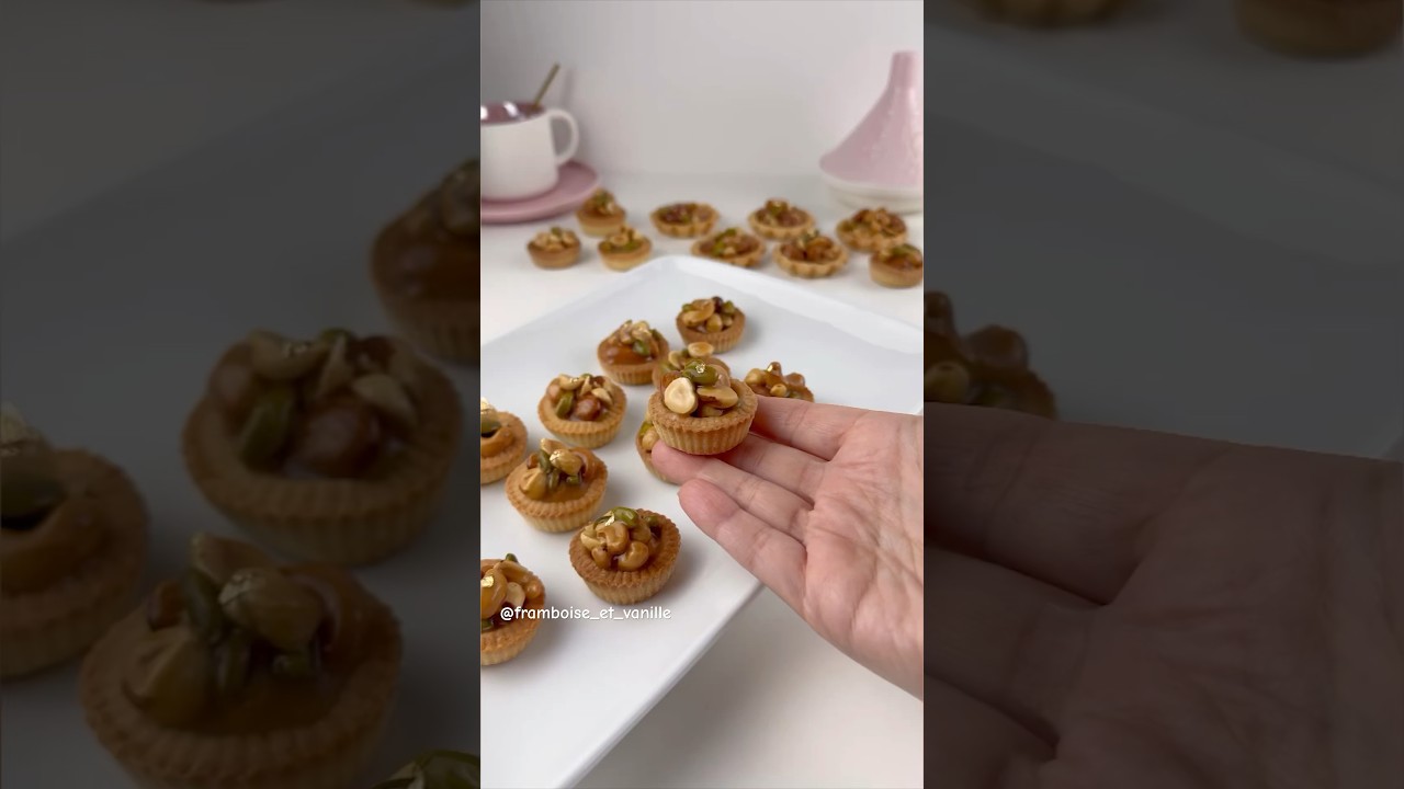 Tartelettes fruits secs  caramel 😋, recette en description #recette #tartelette #caramel