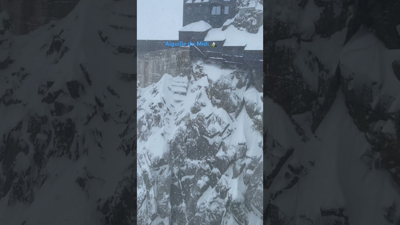 Aiguille du Midi, Mont Blanc 🏔️#snow #snowfall #mountains #nature #alps #france #travel #europe