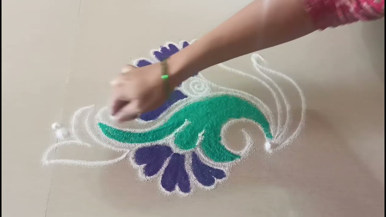 दररोज दारात काढण्यासाठी सोपी रांगोळी डिझाईन Daily use simple rangoli design 