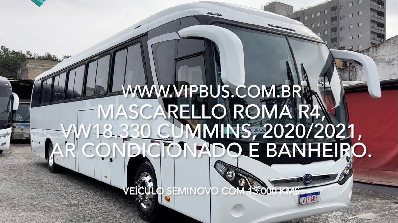 Mascarello Roma R4, VW18.330 Cummins, 2020/2021 com 13.000 kms. Vip Bus