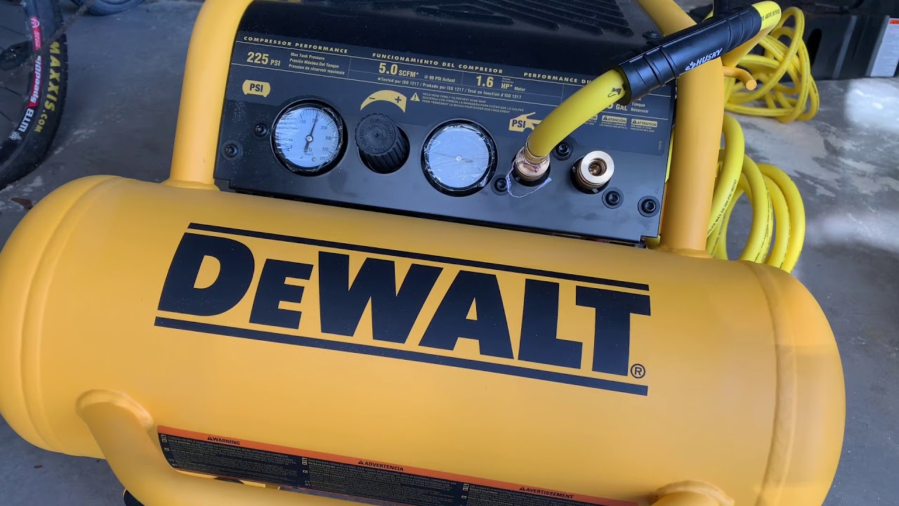 Running Husky 1/2in 800ft lbs impact wrench with 4.5 gal Dewalt air compressor D55146