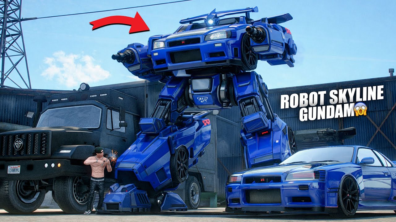 KEI MEMBUAT ROBOT SKYLINE R34 MEMATIKAN !! GTA 5 ROLEPLAY