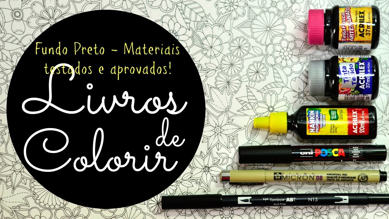 Livros de colorir - Fundo Preto - Testei e aprovei!!