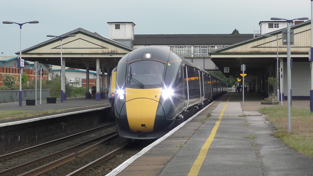 Hitachi GWR class 800s on test in Devon stopping at Newton Abbot 16-05-2018 (4k & HD)