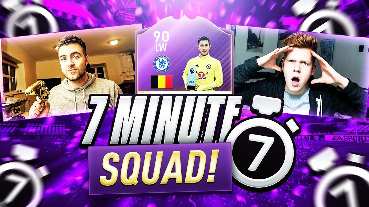 FIFA 17 - POTM HAZARD 7 MINUTE SQUAD BUILDER vs JACK54HD! BEST SBC CARD EVER!