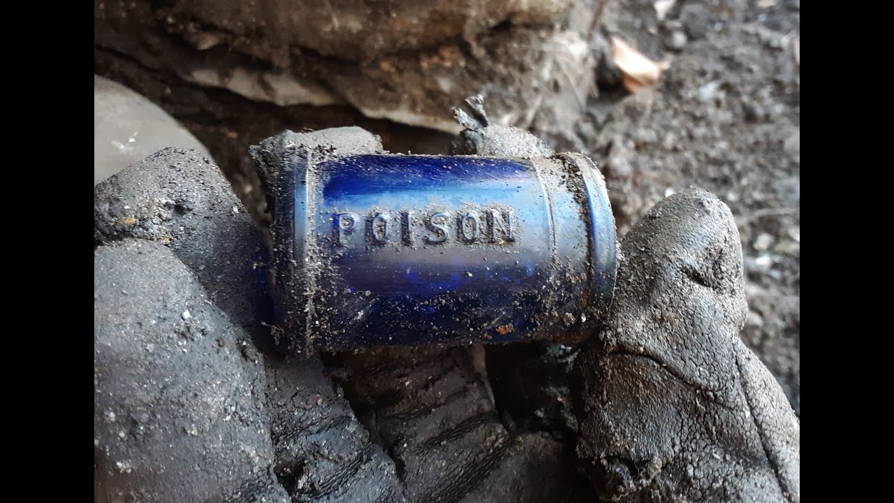 Poisons, Pontils, and Porcelain Signs!  Loaded Cellar Bottle Dig