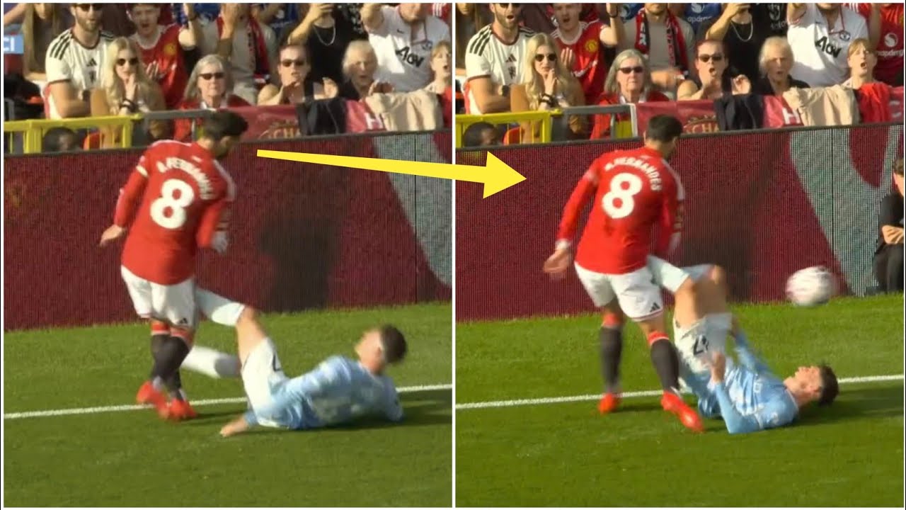 🟥 Phil Foden SENT OFF with STRAIGHT RED CARD against Man United |  Phil Foden red card vs Man United