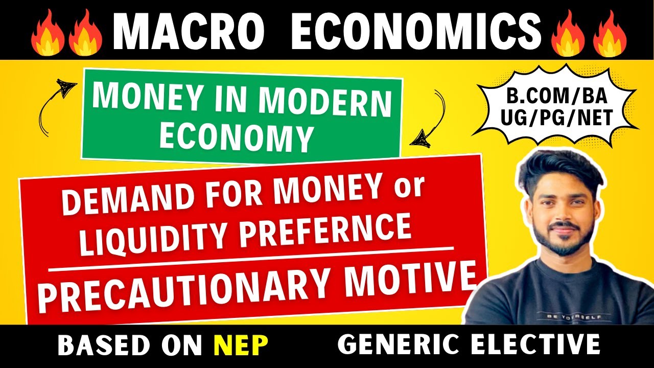 Precautionary Motive | Demand for Money | Money in modern economy | Macroeconomics for GE, Bcom, BA