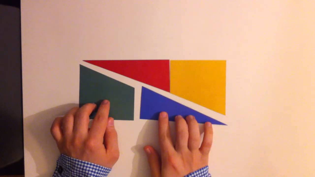 Sam Loyd's Square Dissection Puzzle-Impossible area square puzzle
