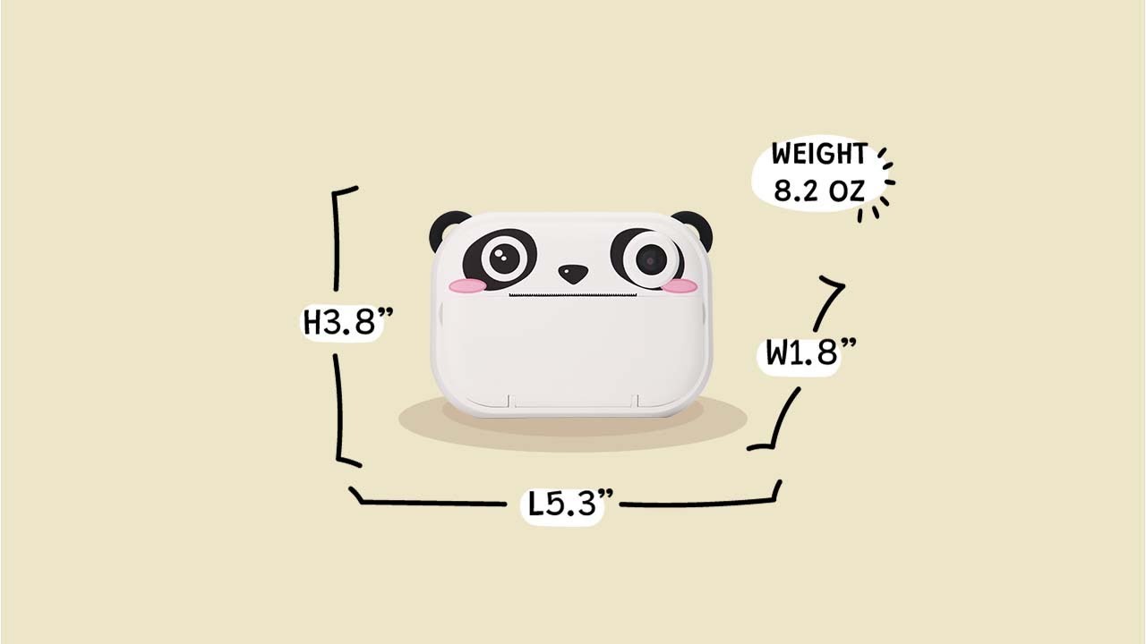 kiimento (formerly Kidamento) Instant Print Digital Camera - Model P Koko the Panda
