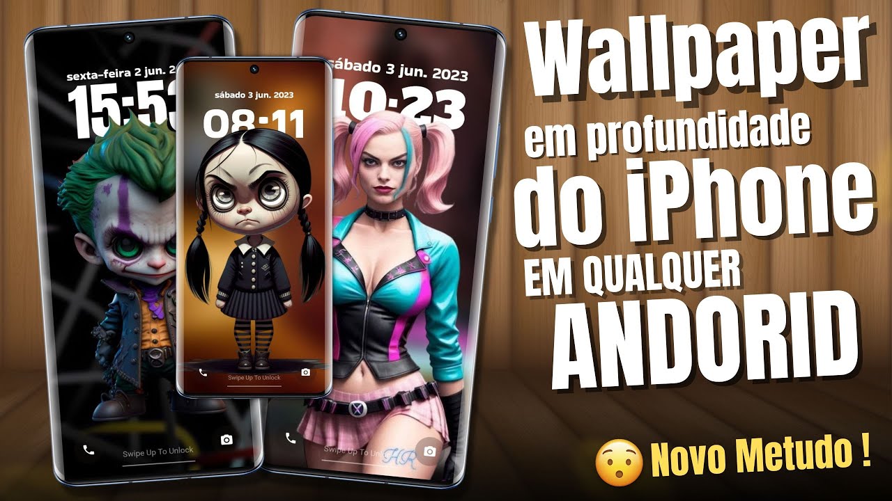 Nova Forma | APLICAR O EFEITO PROFUNDIDADE Tela de BLOQUEIO DO iOS no SAMSUNG ou Qualquer Android