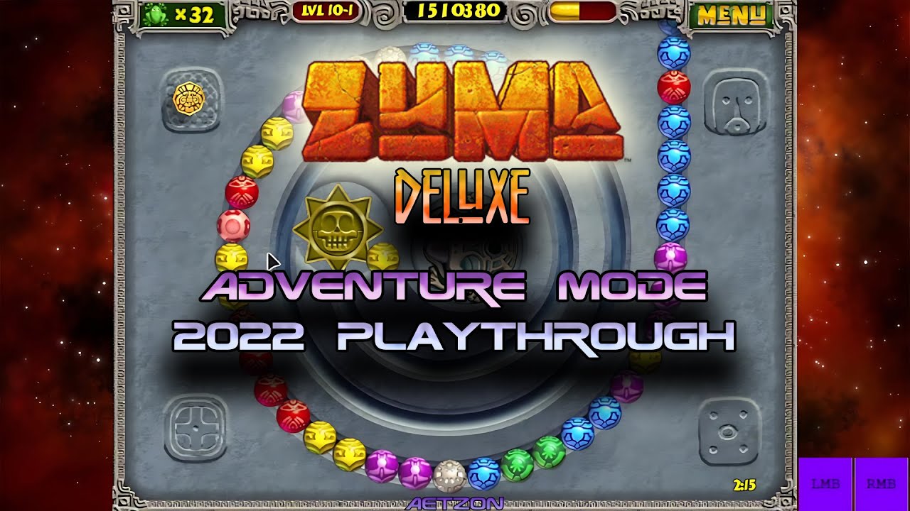 Zuma Deluxe | Adventure Mode [2022 Playthrough]