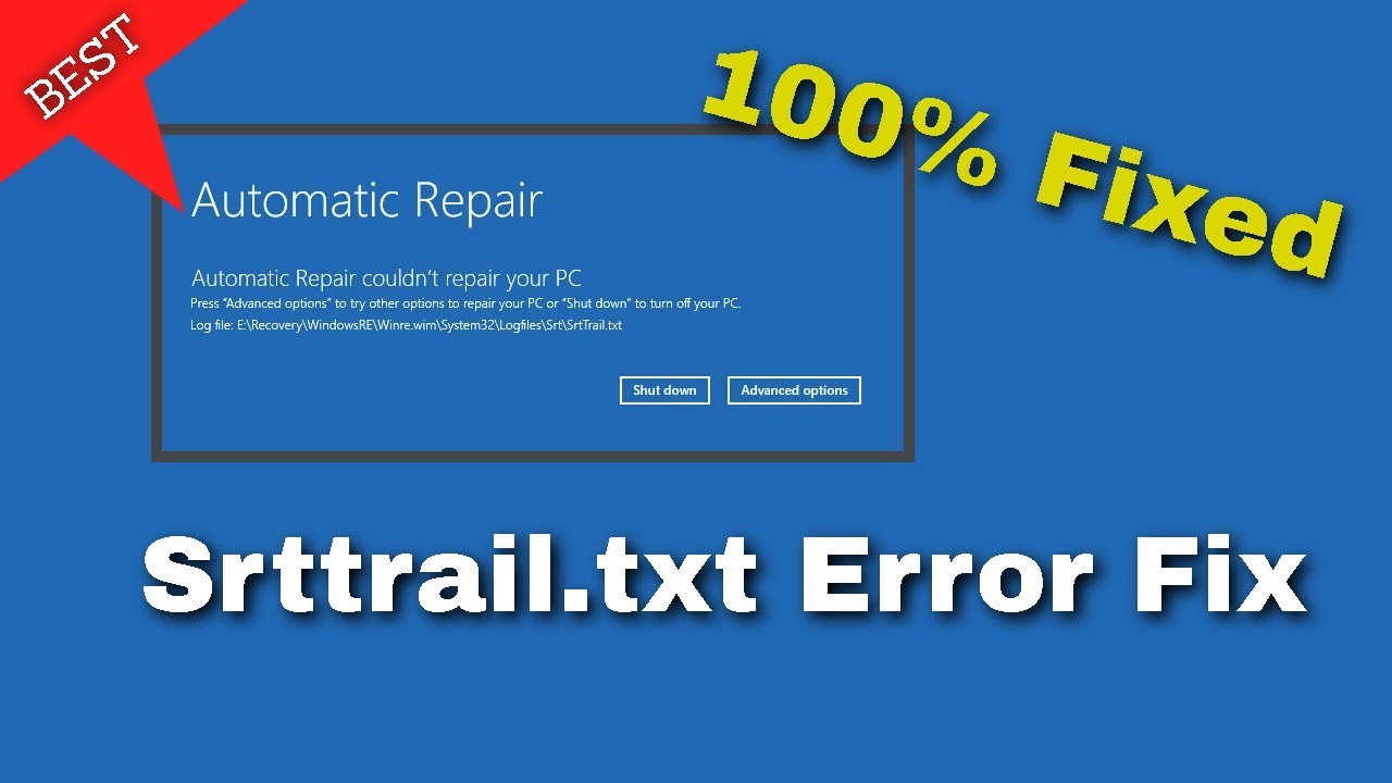 SrtTrail.txt Windows 10 FIX [Updated Guide]
