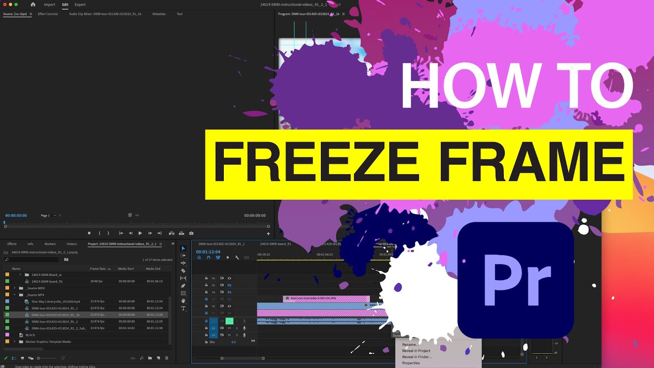 How to FREEZE FRAME in Adobe&reg; Premiere&reg; Pro / Insert Frame Hold Segment // Real life example 2024