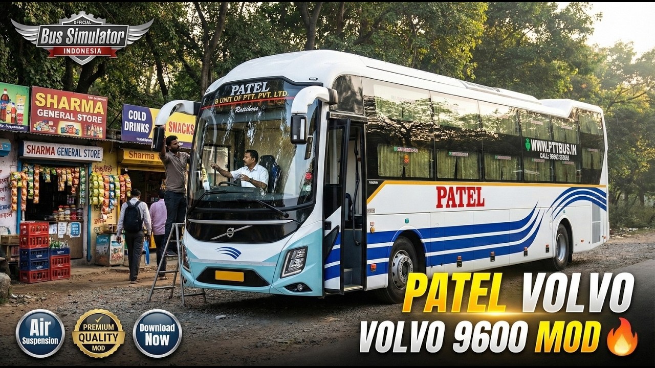 ULTRA REALISTIC Patel Travels Bus Mod 🔥 | Volvo 9600 Air Suspension | BUSSID | SS Strïkër