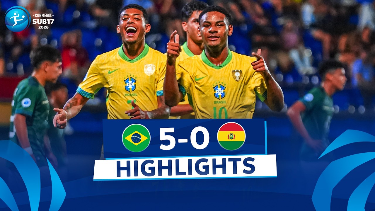 BRASIL vs. BOLIVIA [5-0] | RESUMEN | CONMEBOL SUB17 | FASE DE GRUPOS