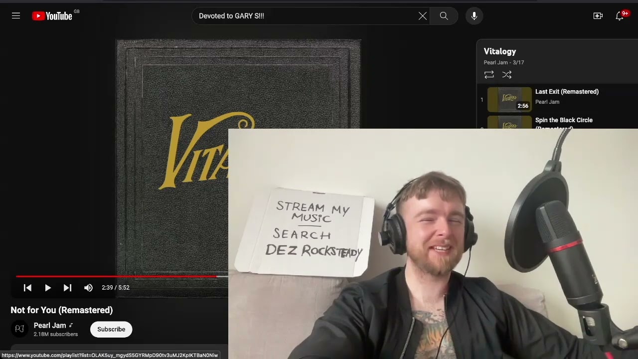 Pearl Jam - Not For You REACTION & First Listen