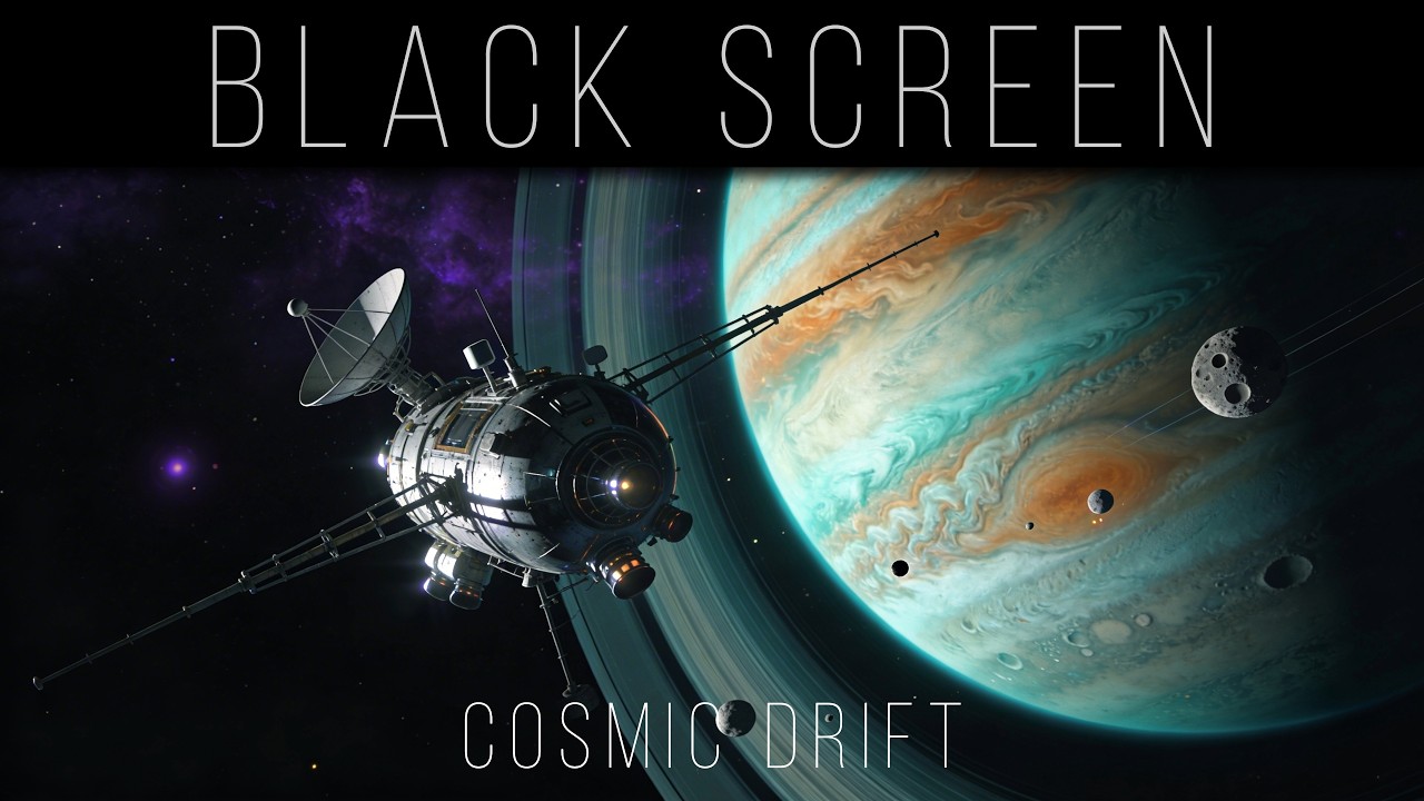 Cosmic Drift | 8 Hour Deep Sleep Space Ambience | Black Screen