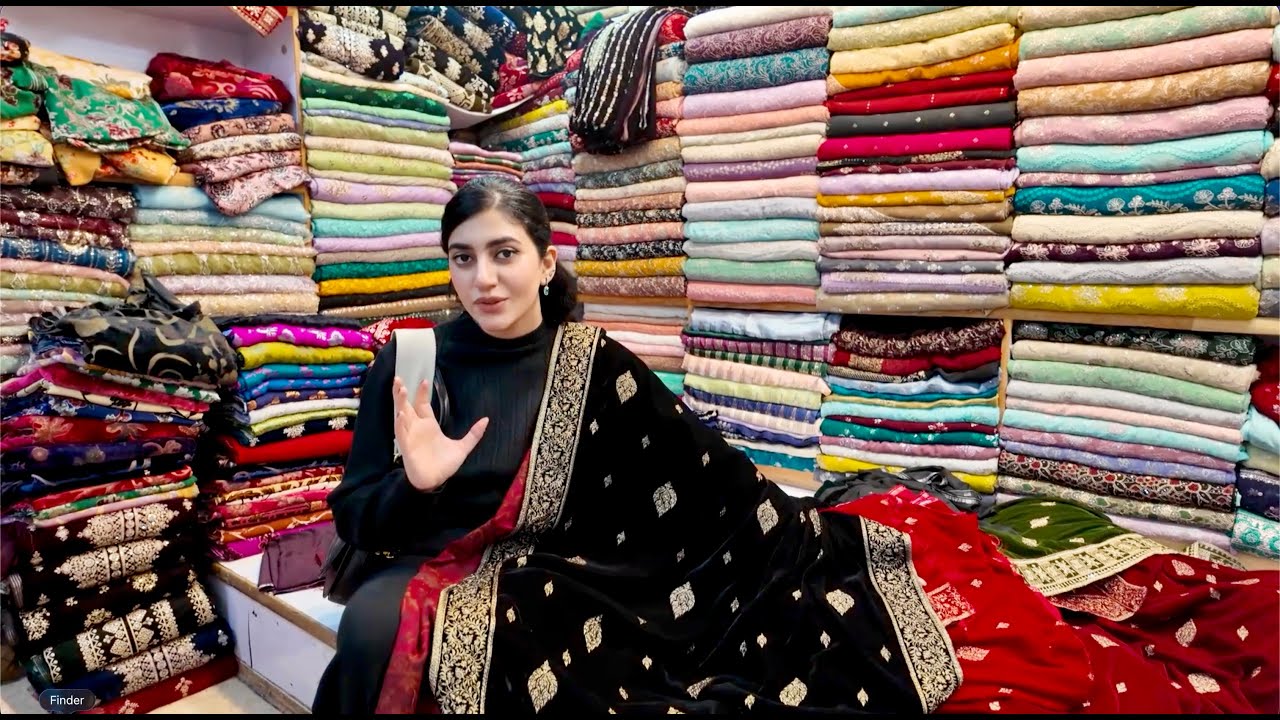 China Palachi Multi Brocha best price | Velvet Embroidered & Cutwork | Haris Shakeel Dupatta Dupes