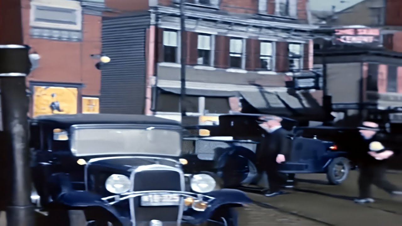 Cincinnati 1930s in color [60fps,Remastered] w/sound design added