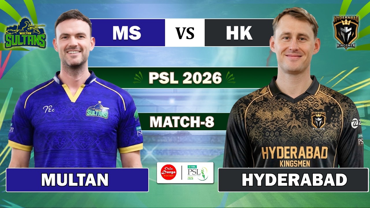 LIVE MULTAN SULTANS vs HYDERABAD KINGSMEN PSL 2026 8th MATCH LIVE | MS vs HK LIVE MATCH COMENTARY MS