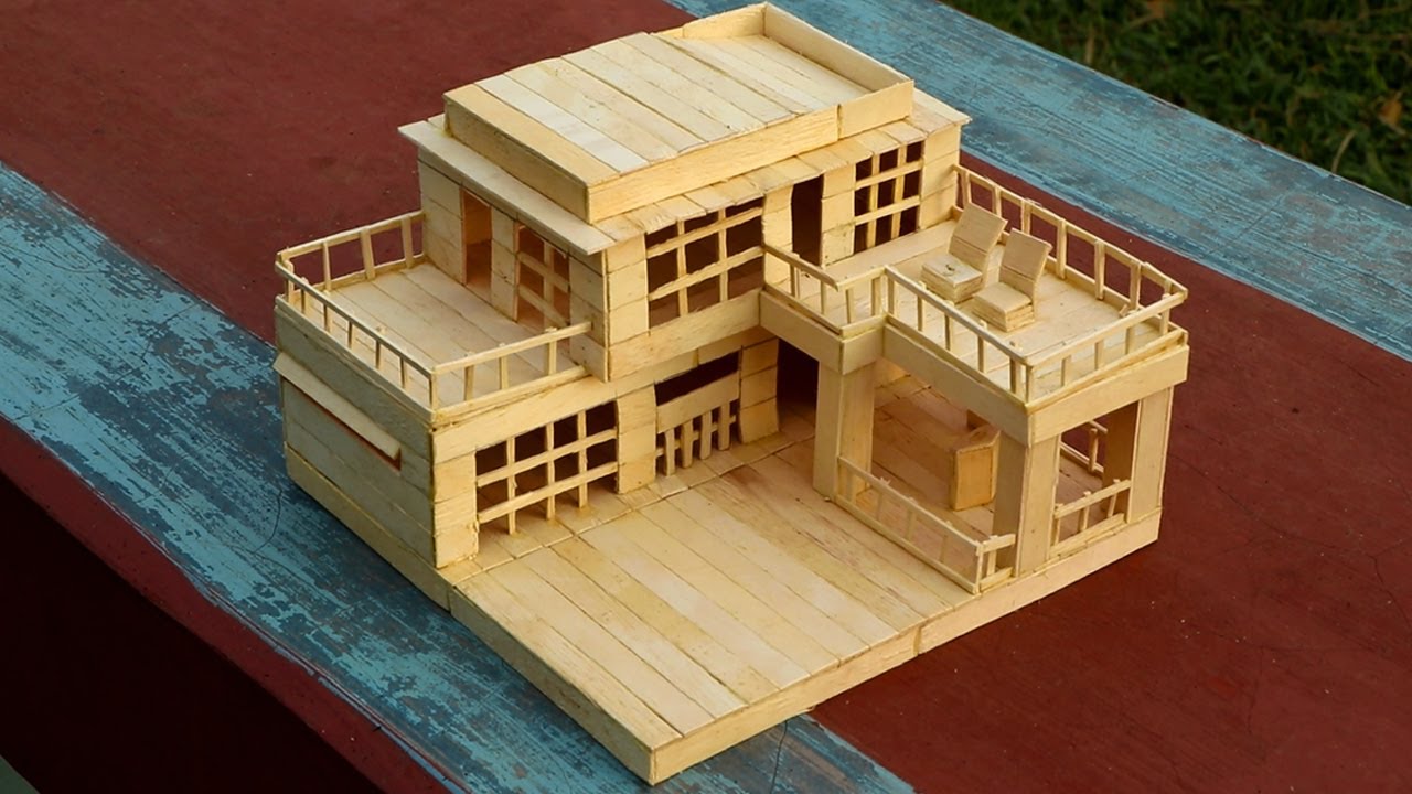 How to Make a Modern Popsicle Sticks House