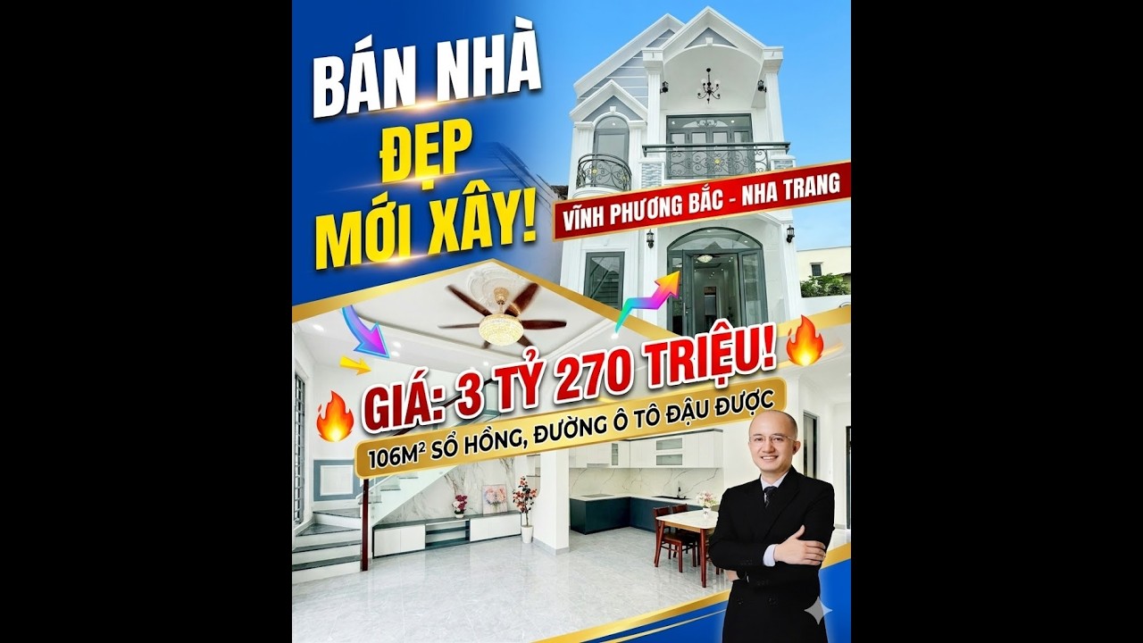Bán nhà đẹp mới xây thôn đông – vĩnh phương bắc Nha Trang - giá bán: 3 tỷ 270 triệu