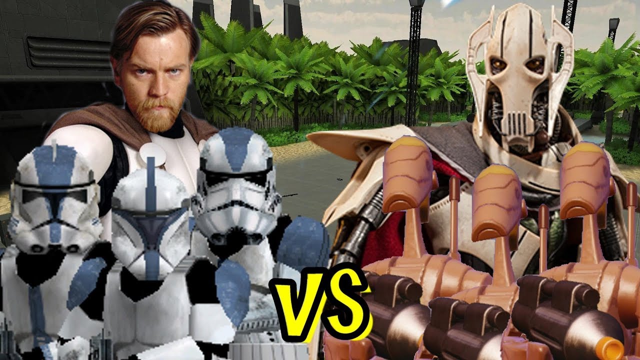 Obi Wan and the 501st vs General Grievous and Battledroids