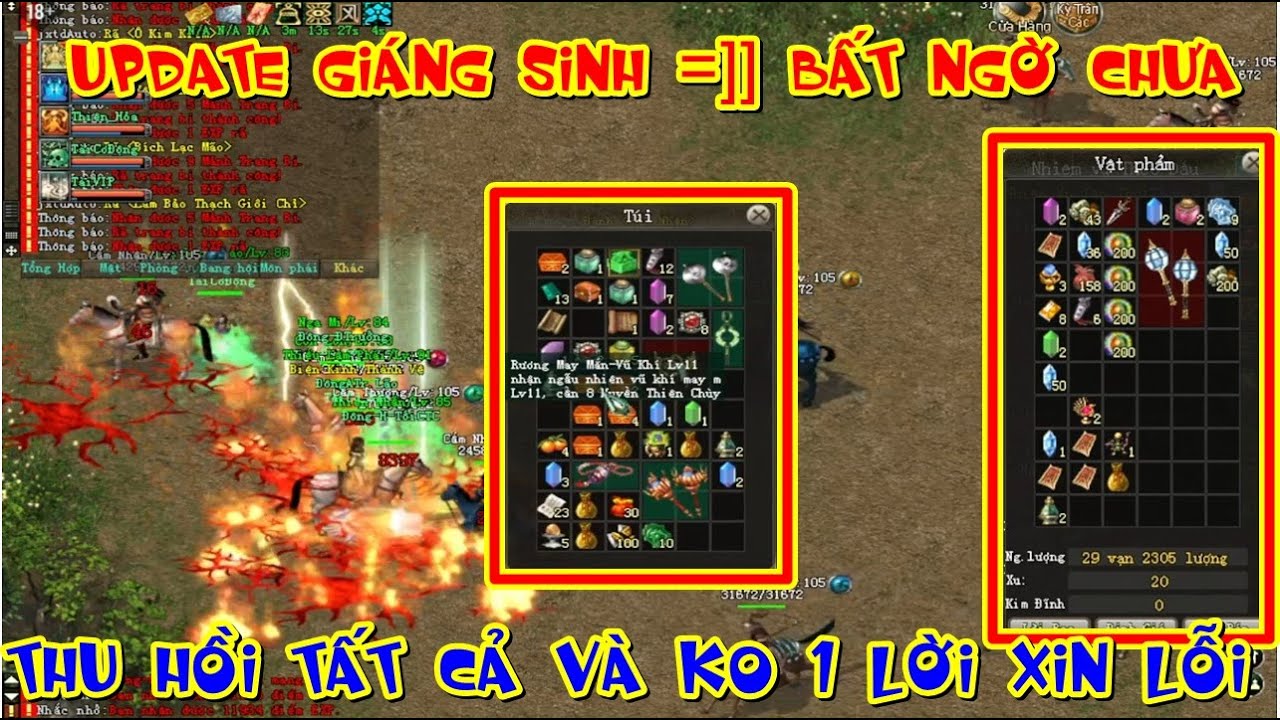 Update Giáng Sinh Nhà Phát Hành Thu Hồi Mãnh Trang Sức + Rương May Mắn Trong Võ Lâm Truyền Kỳ 2.0