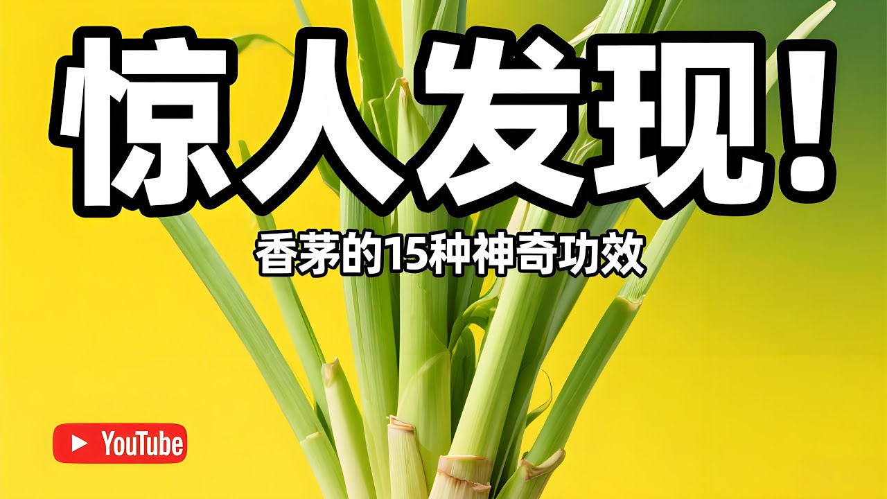香茅功效大揭秘：從古老智慧到現代科學證實的神奇草本植物，15 種驚人功效讓你重新認識這種檸檬香味的天然良藥！（檸檬草）#養生知識 #健康知識 #老年健康