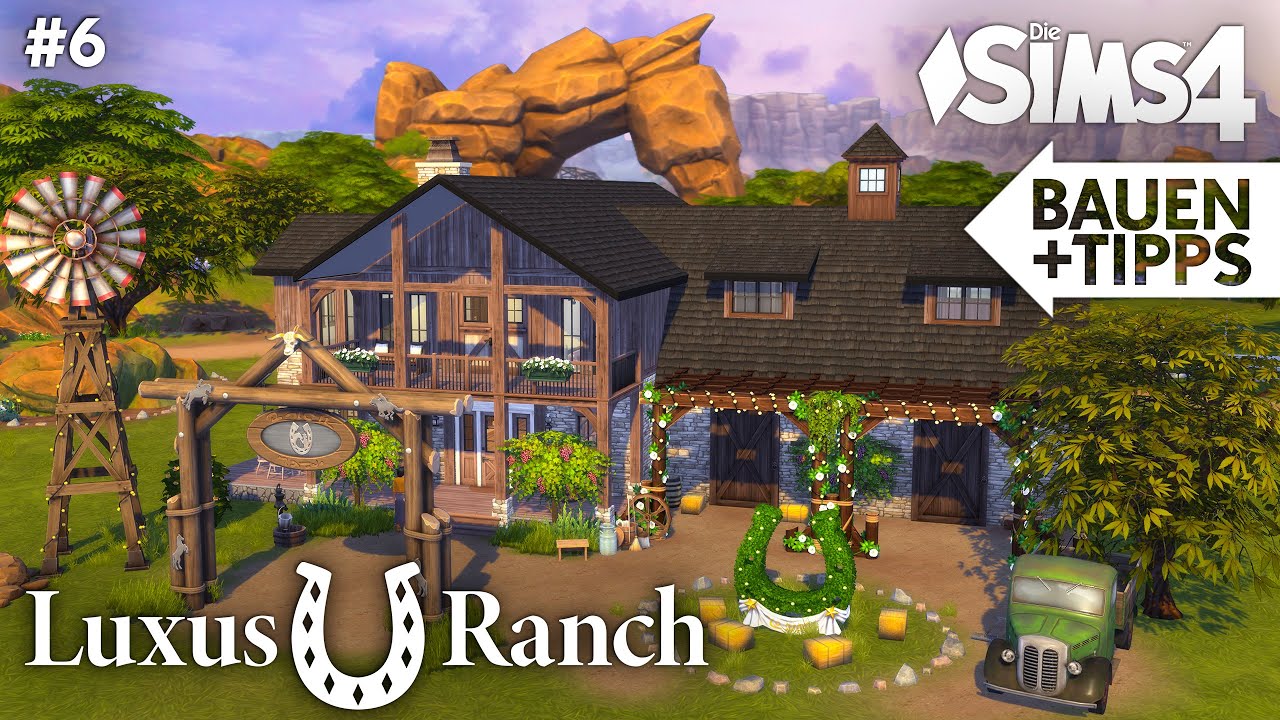 Reiterhof bauen NUR mit Pferderanch! Luxus Ranch #6 Die Sims 4 Let's Build (deutsch)