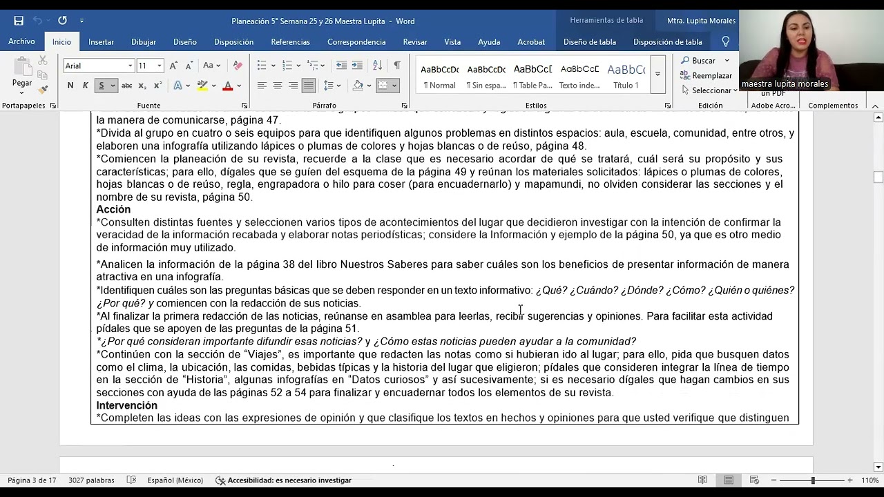 Planeación 5° semana 25 y 26. Plan 2022.