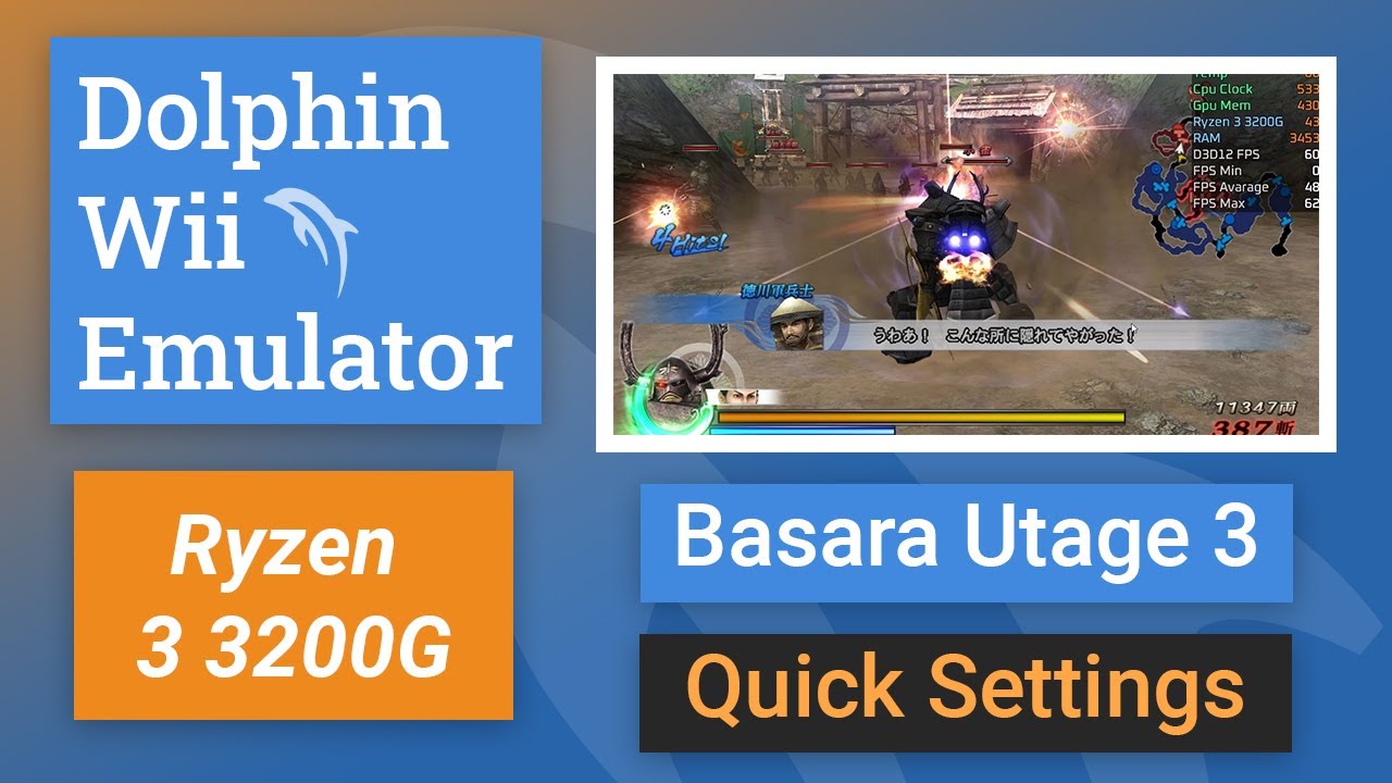 Sengoku Basara Utage 3 WII | Dolphin Emulator Quick Settings | 720P | Ryzen 3 3200G