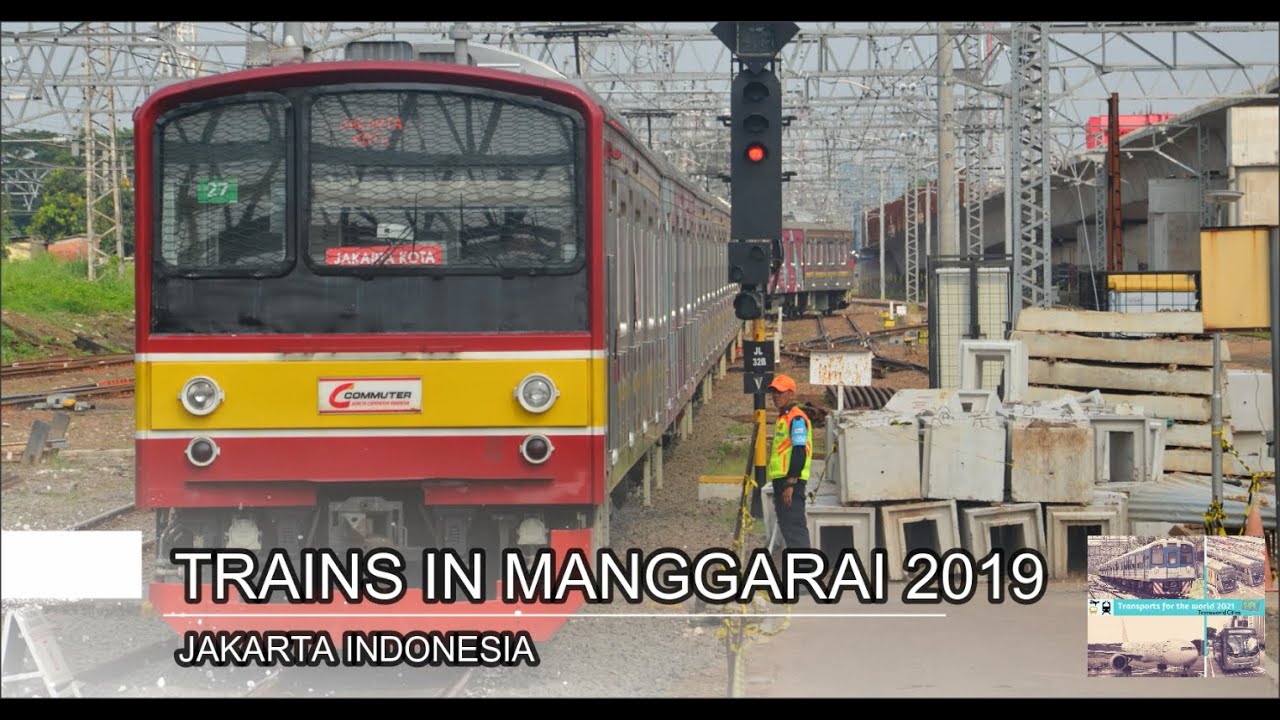 Trains in Manggarai Station (Jakarta Indonesia) 2019