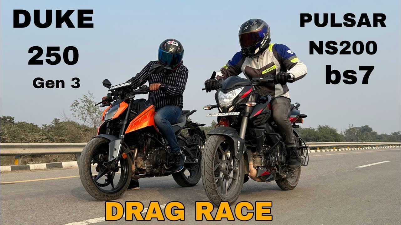 BAJAJ PULSAR NS 200 E20 VS KTM DUKE 250 GEN 3 [ DRAG RACE ]