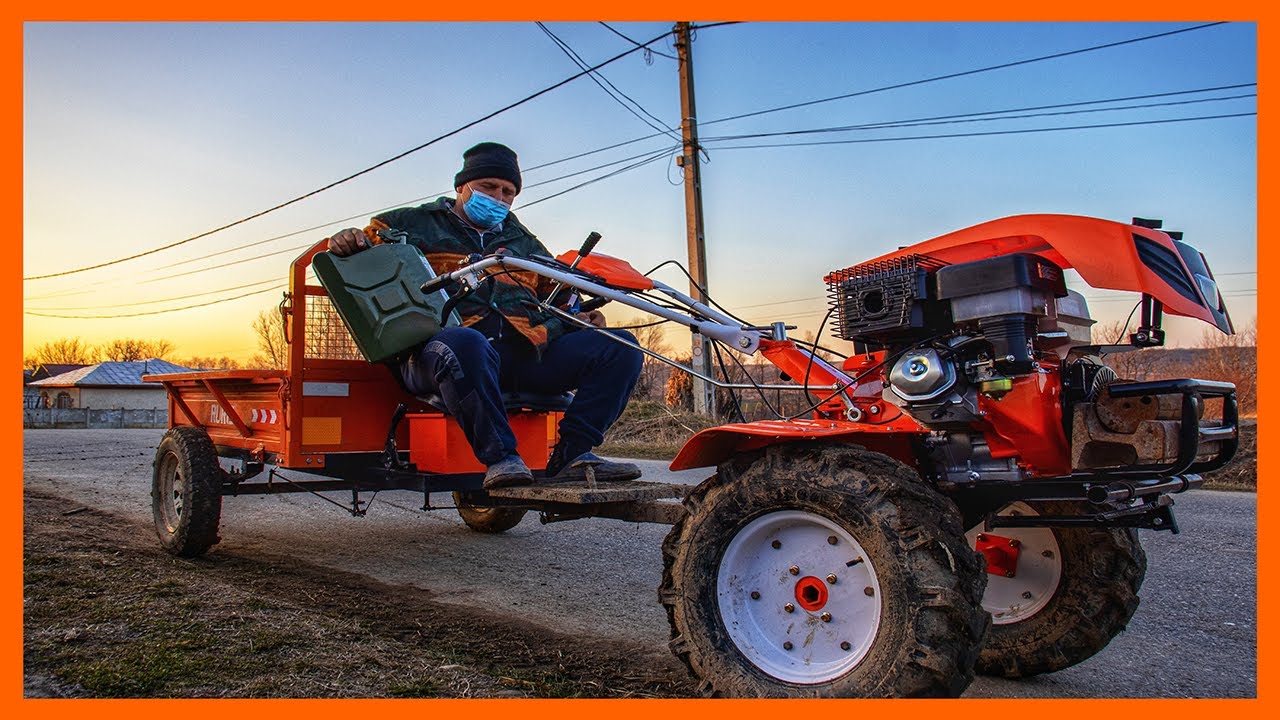 Câtă benzină consumă motocultorul ruris 918K ACC în 6 Km cuplat la remorca Ruris 750 Kg