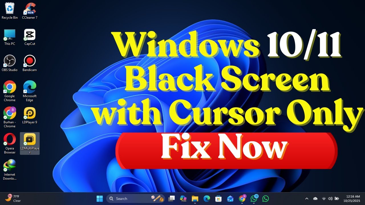 Windows 10/11 Black Screen with Cursor Only &mdash; Do This Now (100% Working Fix)