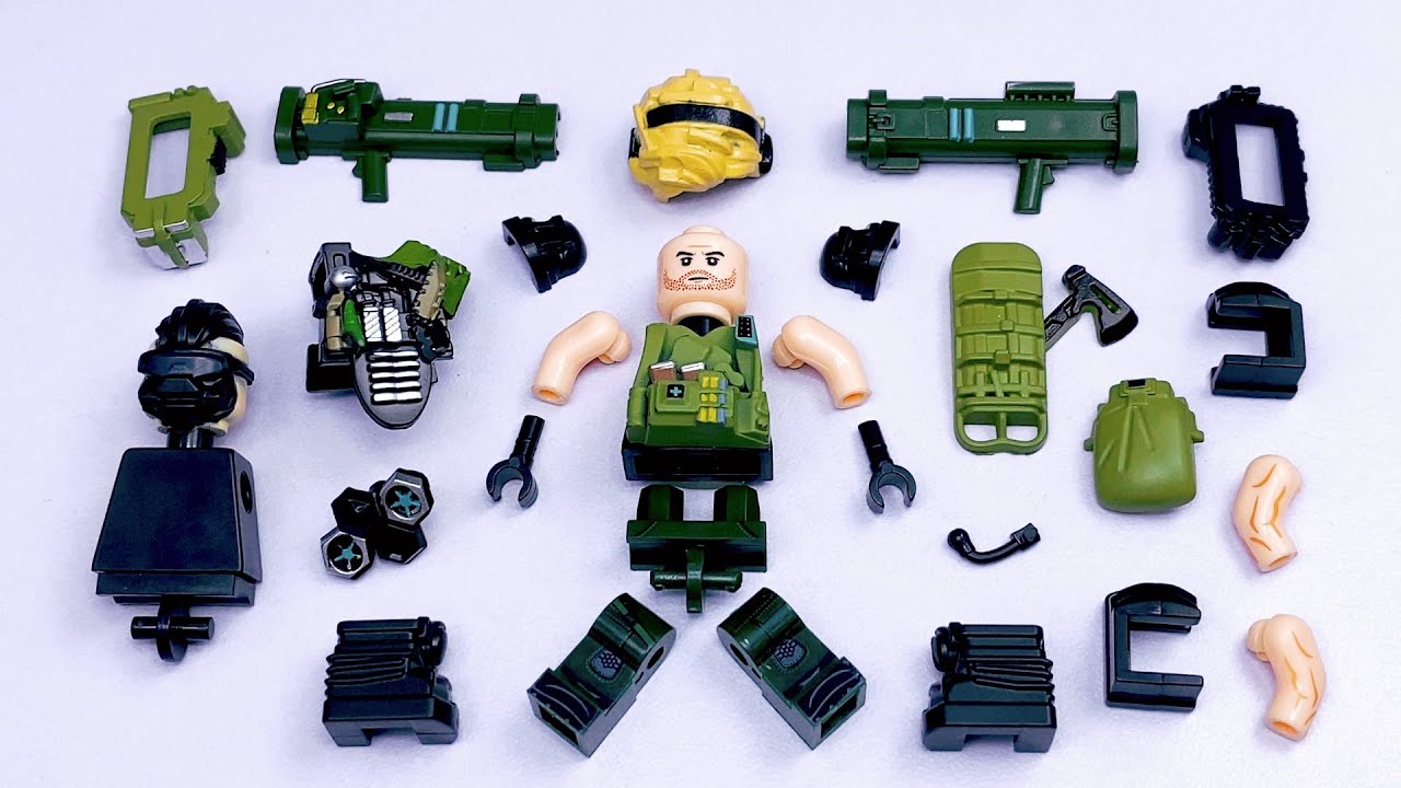 Набор LEGO Delta Force с фигурками бойцов спецподразделения Stinger и Uluru (неофициальные минифи...