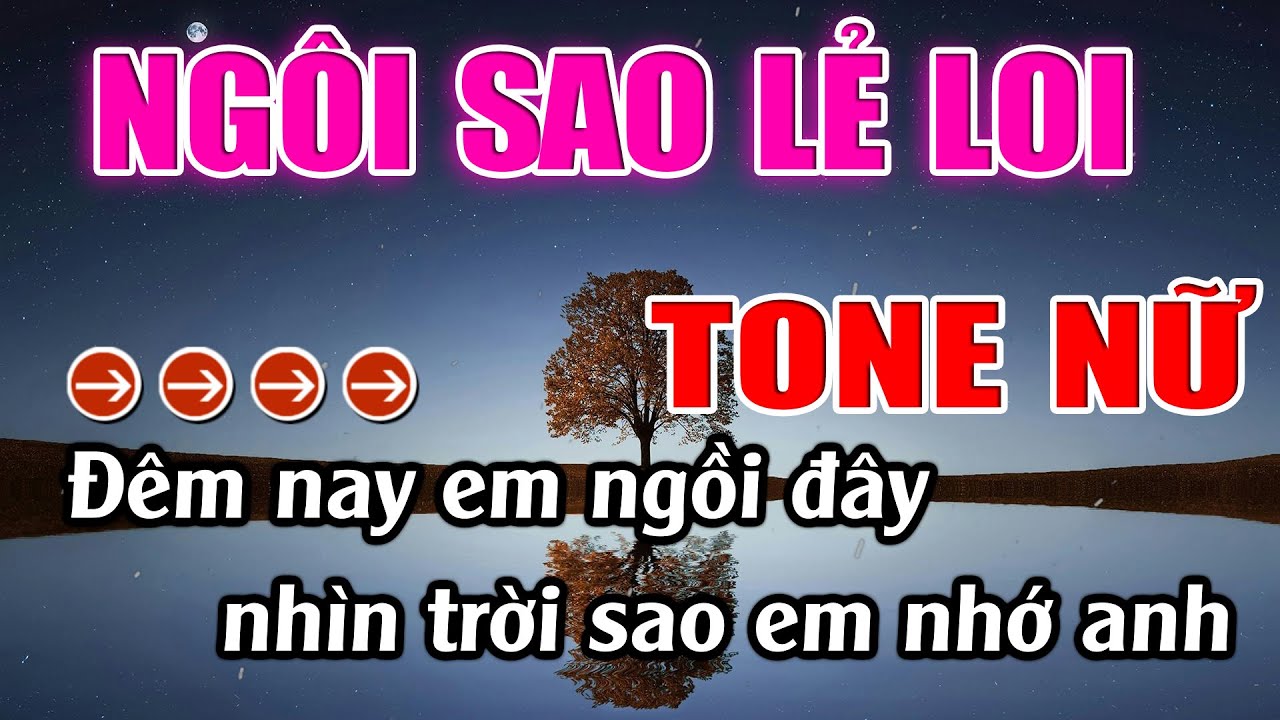 Ngôi Sao Lẻ Loi Karaoke Tone Nữ ( Fm ) Karaoke Lâm Beat - Beat Mới