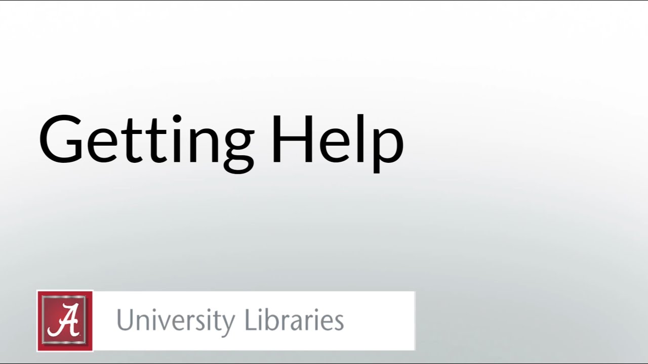 Getting Help at UA Libraries